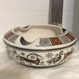Greek Hydria Rodish Pottery Ashtray #193 Made In Greece
